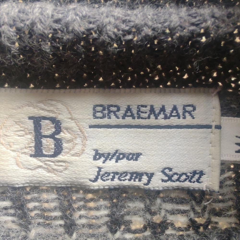 "Braemar by Jeremy Scott" Wool Blend Turtleneck - Medium - 1990s Vintage - Picture 2 of 6